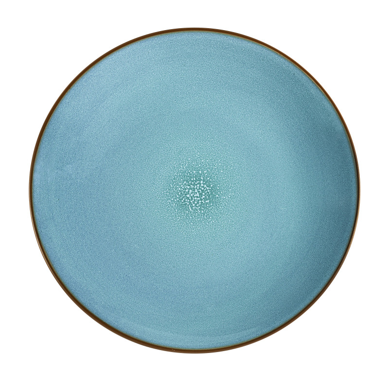6 assiettes plates feeling turquoise Médard de Noblat