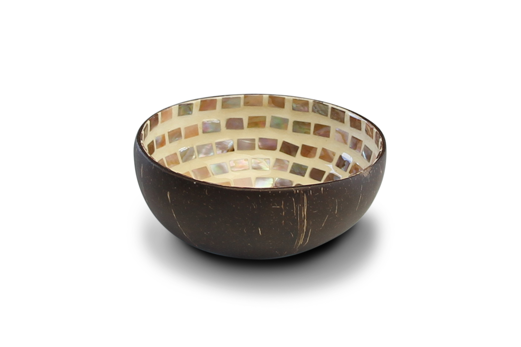 Coconut bowl brown mosaïc Noya