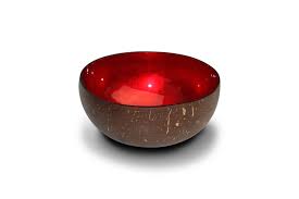 Coconut bowl red metallic leaf Noya  Imaginez 41 Loir et Cher