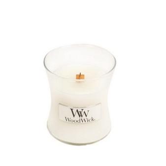 Woodwick  teck blanc mini jarre
