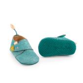 Chaussons cuir oie bleu le voyage d'Olga 18/24 mois Moulin Roty