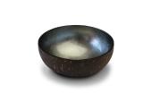 Coconut bowl silver metallic leaf Noya