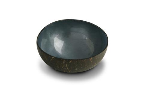 Coconut bowl  blue grey metallic leaf Noya Imaginez 41 Loir et Cher